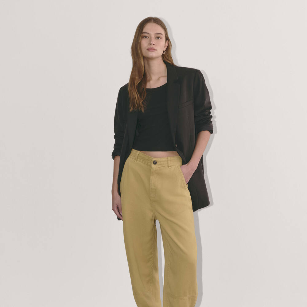 Everlane Women's Chino in Buttersoft in Classic Khaki, Size 14